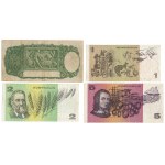 Australia, 1 Pound - 5 Dollars ND (4pcs)