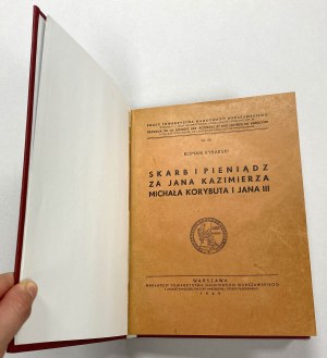 Trésor et argent pour Jan Kazimierz, Michal Korybut et Jan III, R. Rybarski 1939.