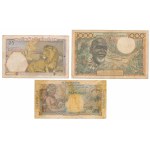 Martinique & West African States - set of banknotes (3pcs)