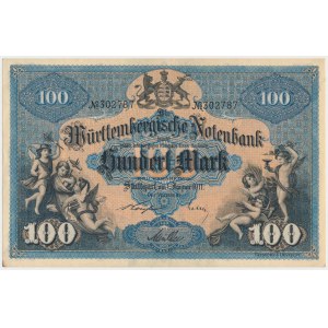 Germany, Stuttgart, 100 Mark 1911