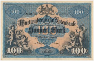 Germany, Stuttgart, 100 Mark 1911