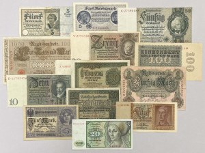 Nemecko, sada bankoviek 1910-1980 (13ks)