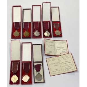 PRL, Krzyże Zasługi z monogramem PRL - zestaw (8szt)