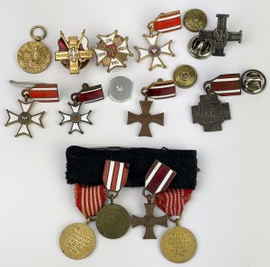 PRL, Miniatury odznak i odznaczeń - zestaw (13szt)