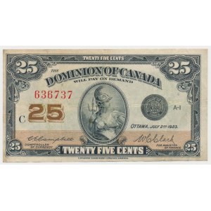 Canada, 25 Cents 1923