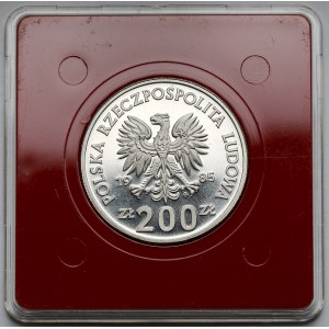 Próba FeNi 200 złotych 1985 Pomnik - Szpital Centrum Zdrowia Matki Polki