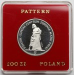 Próba FeNi 200 złotych 1985 Pomnik - Szpital Centrum Zdrowia Matki Polki