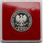 Próba FeNi 200 złotych 1985 Pomnik - Szpital Centrum Zdrowia Matki Polki