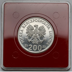Próba FeNi 200 złotych 1985 Pomnik - Szpital Centrum Zdrowia Matki Polki