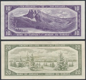Kanada, 10 a 20 dolarů 1954 (2ks)