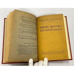 Dzieje MENNICY KRAKOWSKIEJ + Szkice numizmatyczno-historyczne z XI wieku, M. Gumowski