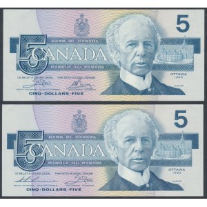 Canada, 5 Dollars 1986 (2pcs)