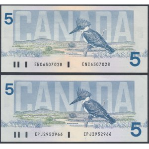 Canada, 5 Dollars 1986 (2pcs)