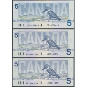 Canada, 5 Dollars 1986 (3pcs)