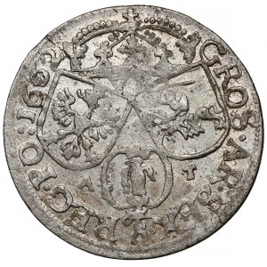 Jan II Kazimierz, Szóstak Kraków 1662 AT - REG PO - rzadkość