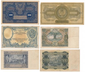 Satz polnischer Banknoten 1919-1940 (6Stück)