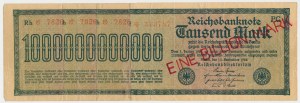 RÉVISÉ en MILLIONS de marks avec 4x 1.000 marks 1922