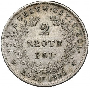 Insurrezione di novembre, 2 zloty 1831 KG