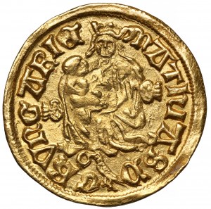 Uhersko, Matthias Corvinus (1458-1490) Goldgulden bez data h-T (1482-1489)