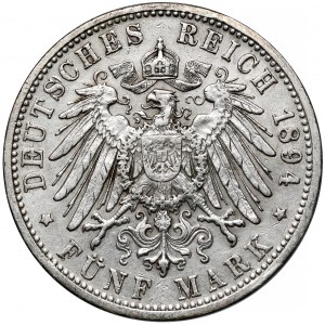 Baden, 5 marques 1894-G, Karlsruhe