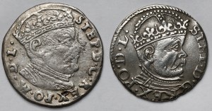 Stefan Batory, Trojak Wilno 1584 i Ryga 1585 - zestaw (2szt)