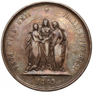 Medal SREBRO 300. rocznia Unii Lubelskiej 1569-1869 - B.RZADKI