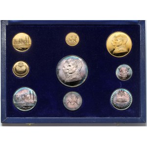 Iran, 2500 lat Monarchii AH1350 (1971) - ZŁOTO i srebro w etui