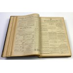 Monitor Polski, Kompletny rocznik 1924 - w tym o wymianie banknotów markowych