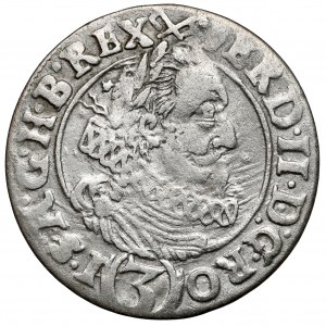 Silésie, Ferdinand II, 3 krajcara 1627 HR, Wrocław
