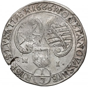 Saksonia, Johann Georg II, 1/3 talara 1666 HI
