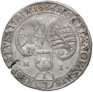 Saxony, Johann Georg II, 1/3 thaler 1666 HI