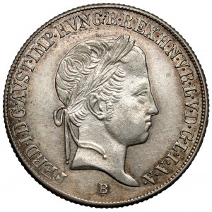 Węgry, Ferdynand I, 20 krajcarów 1845-B, Kremnica