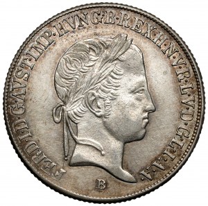 Hungary, Ferdinand I, 20 krajcars 1845-B, Kremnica