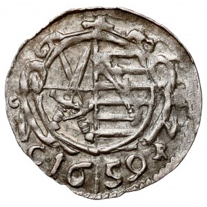 Saksonia, Johann Georg II, Fenig 1659 CR