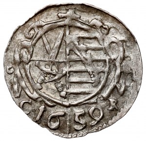 Saxony, Johann Georg II, Fenig 1659 CR