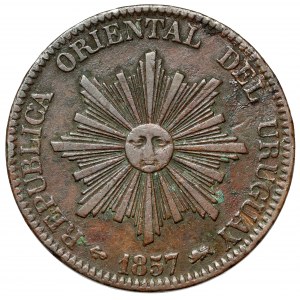 Urugwaj, 20 centesimos 1857