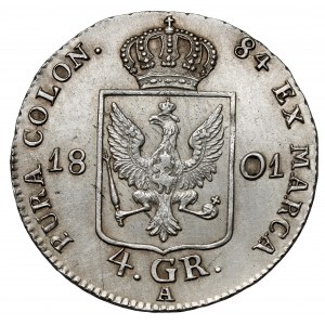 Prusy, Friedrich Wilhelm III, 4 grosze 1801-A, Berlin