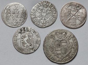 Germania, monete d'argento - set (5 pezzi)