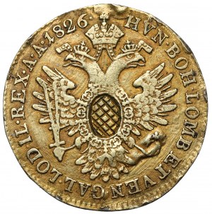 Rakúsko, František I., 3 krajcary 1826-A, Viedeň - pozlátené