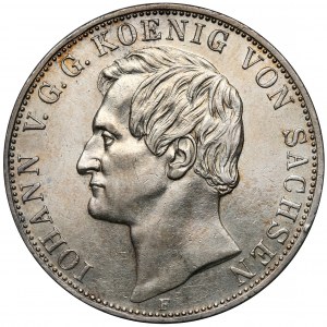 Saksonia, Johann I, 2 talary 1858-F