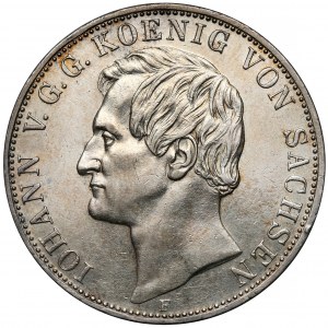 Saxony, Johann I, 2 thalers 1858-F