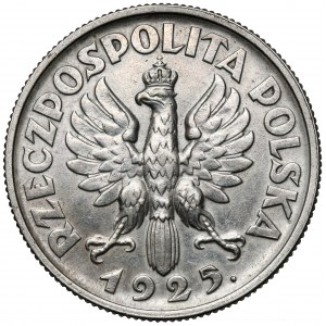 Kobieta i kłosy 2 złote 1925 z kropką, Londyn