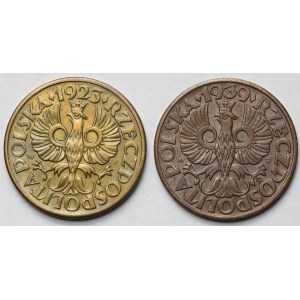 5 groszy 1923-1939 - zestaw (2szt)
