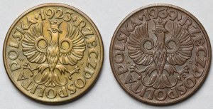 5 pennies 1923-1939 - set (2pcs)