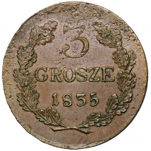 Wolne Miasto Kraków, 3 grosze Kraków 1835 - emisja próbna