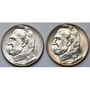 Piłsudski 5 złotych 1934 i 1936 - zestaw (2szt)