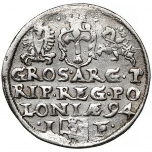 Zygmunt III Waza, Trojak Olkusz 1594 - RZADKI