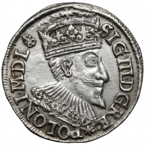 Sigismund III Vasa, Trojak Olkusz 1594 - SIGN - rare