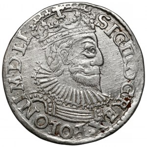 Sigismondo III Vasa, Trojak Olkusz 1592 - testa piccola