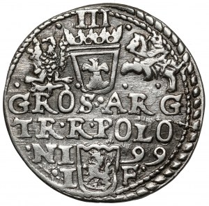 Sigismund III Vasa, Trojak Olkusz 1599 - no R[EX].